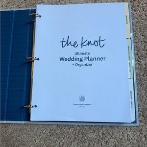 The Knot Ultimate Wedding Planner + Organizer - White & Navy
